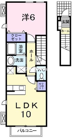 スカイハイツＢの物件間取画像